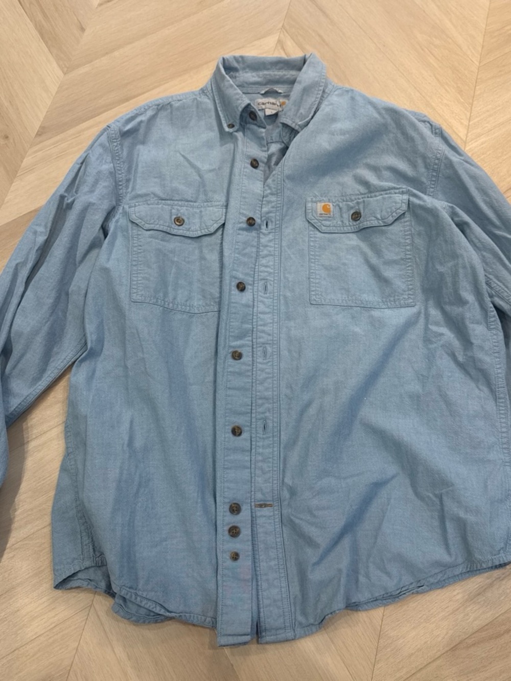 Carhartt Light Blue Denim Shirt Jacket Overshirt